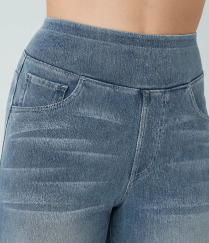 Elin™ | Högmidjade Stretchbyxor