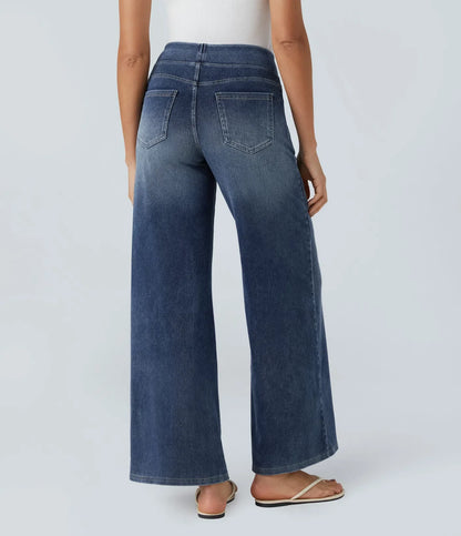 Elin™ | Högmidjade Stretchbyxor